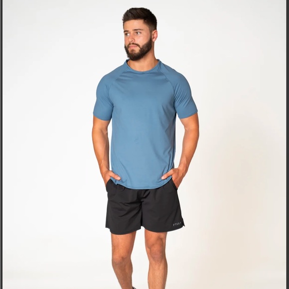 Ptula men’s short sleeve in vintage blue - Picture 2 of 7